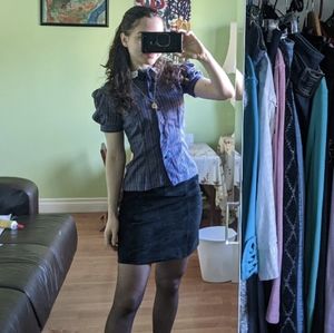 Vintage Plaid Puff Sleeve Top!!